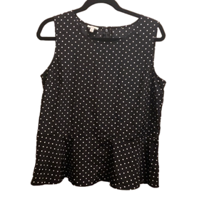 Talbots Medium Polka Dot Peplum Tank